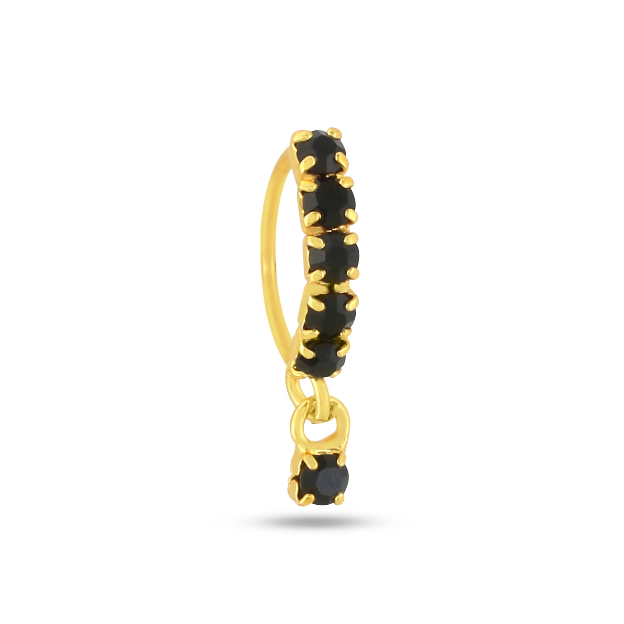 Set of Black Hoop Nose Rings