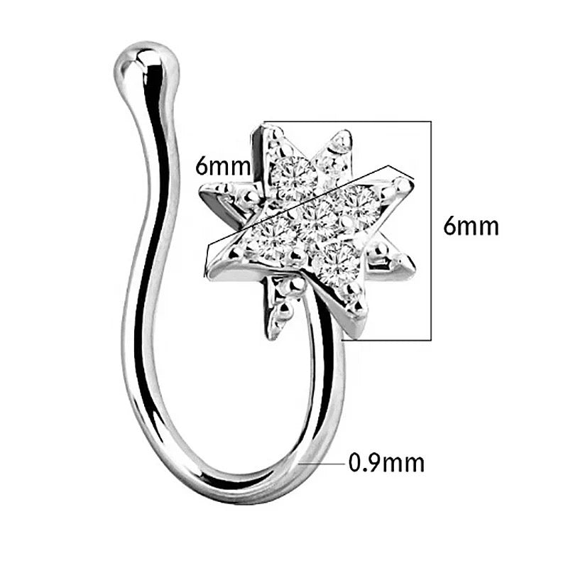silver nose cuff
