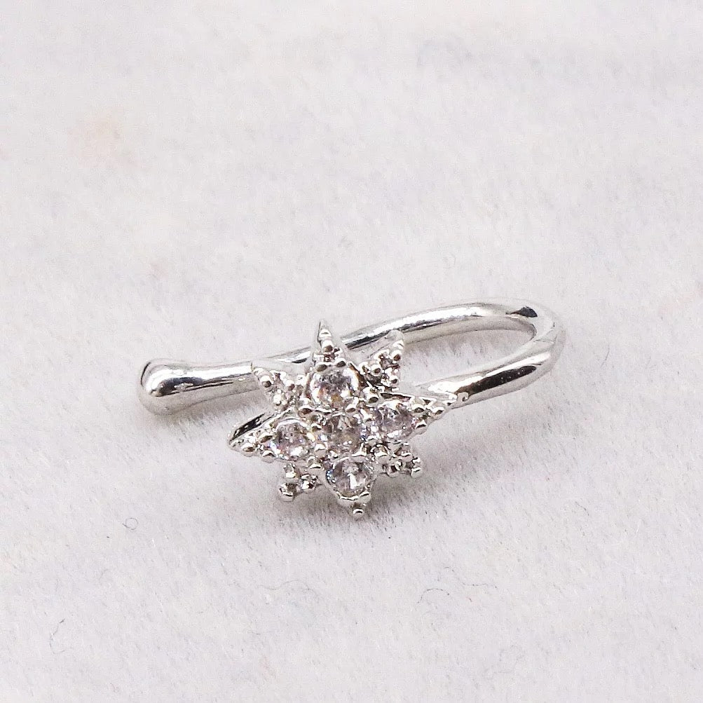 silver nose cuff