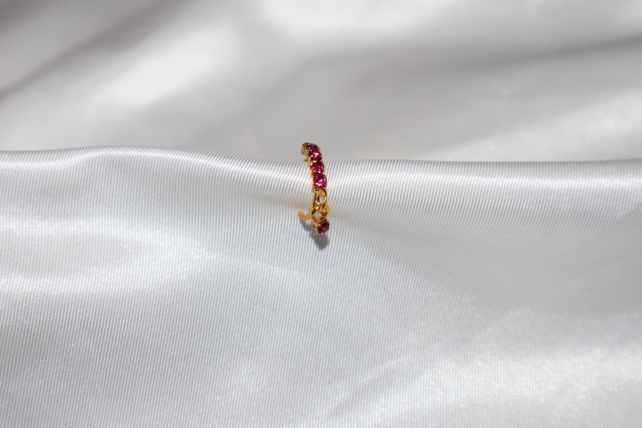 Hot Pink Dangling Nose Ring